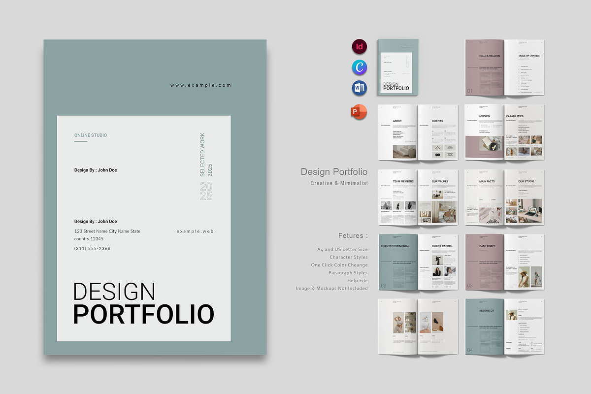 Design Portfolio and Resume Template, a Brochure Template by ElvinPrint (Photo 1 of 9)