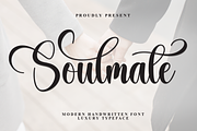 Soulmate | Script Font, a Handwritten Font by Scratchones (Thumbnail 1 of 9)