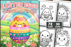 Easter Egg Coloring Book For Adults, a Seasonal Illustration by Design Station