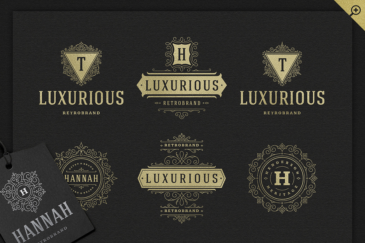500 ornaments logos & monograms, a Branding & Logo Template by Vasya Kobelev (Photo 8 of 31)