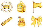Journal Cute Yellow School Clipart, a Seasonal Illustration by Designking (Thumbnail 3 of 4)