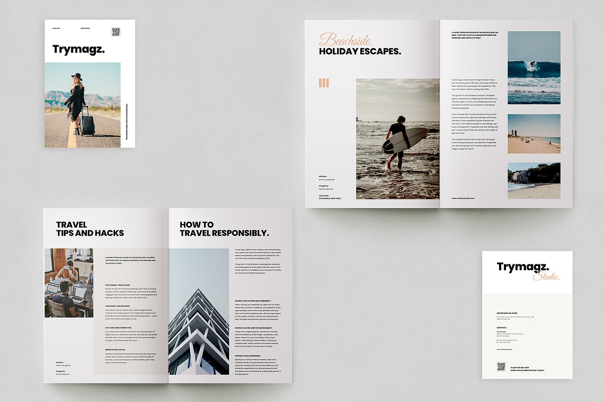 Travel Magazine Template preview 5