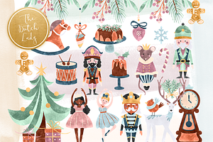 Nutcracker Ballet Christmas Clipart