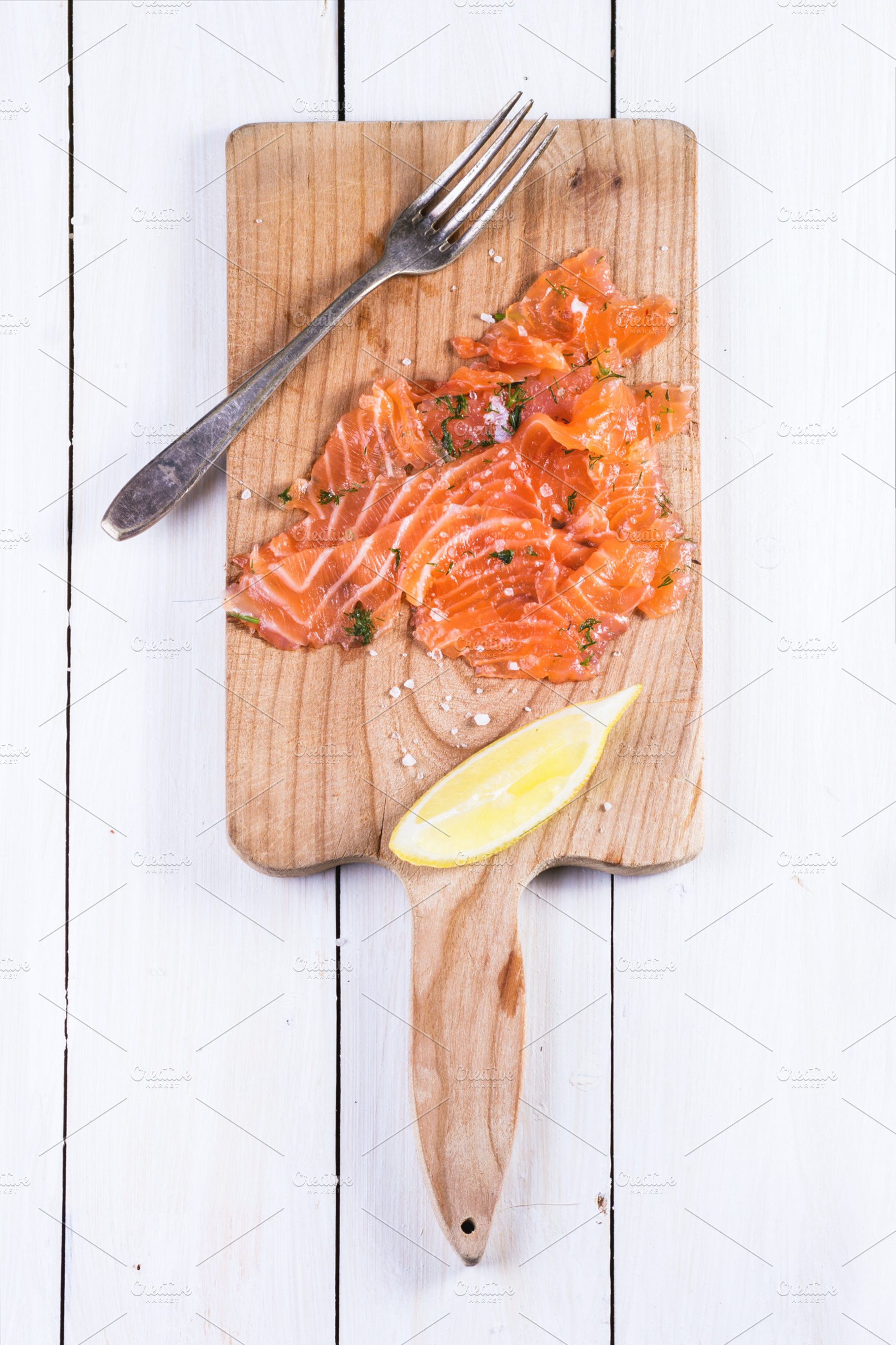Salted Salmon Featuring Salmon Fillet And Fish