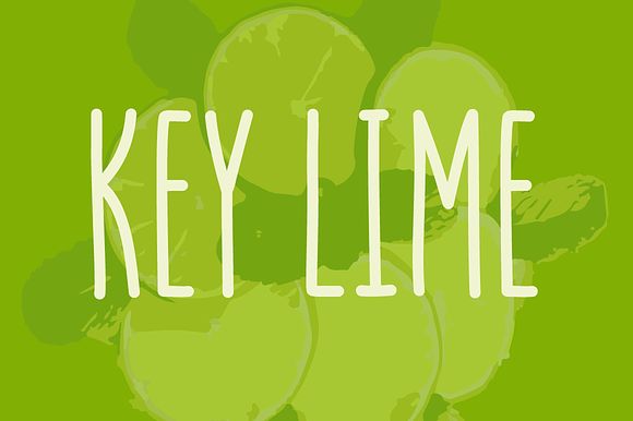 Key Lime - A fruity fresh drawn font preview 8