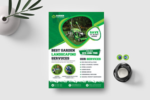 Landscaping Flyer Template, a Flyer Template by Ultimate Template Shop