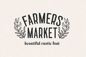 Farmers Market - Rustic Font