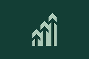 arrow statistic chart bar logo., a Branding & Logo Template by Rasagama Studio