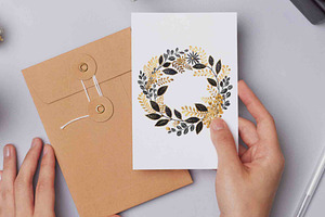 Whimsical Black And Gold Christmas