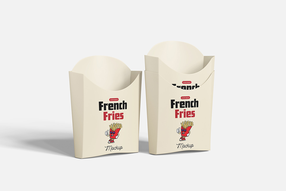 Fast Food French Fries Mockup, an Advertising Mockup by Indah (Photo 5 of 6)