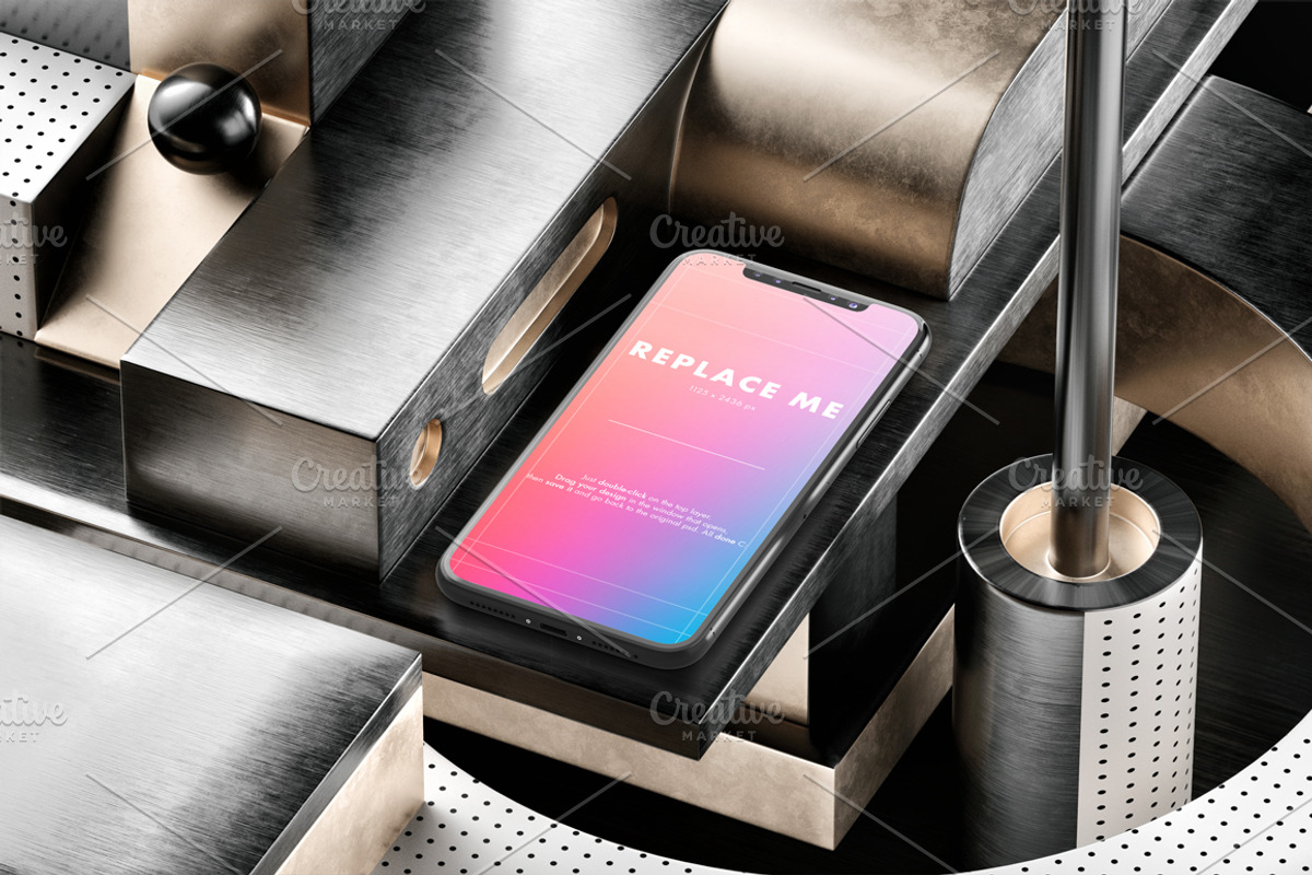 iPhone X Creative Mockups Set, an iPhone Mockup by As Good As Possible (Photo 2 of 16)
