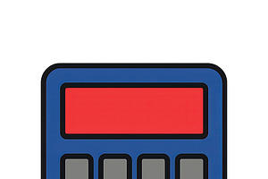 Calculator illustration with colorfu, an Illustration by Dvoevnore photos