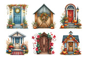 Autumn Door Clipart Bundle, an Illustration by Daily.Designs (Thumbnail 4 of 5)