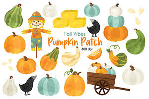Pumpkin Patch clipart bundle
