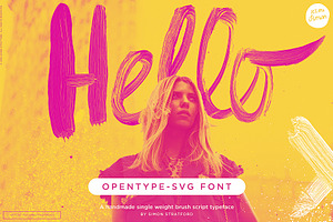 Script font Hello Monday SVG, a Script Font by Itsmesimon