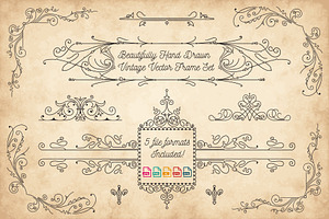 Vector Vintage Hand Drawn Frames