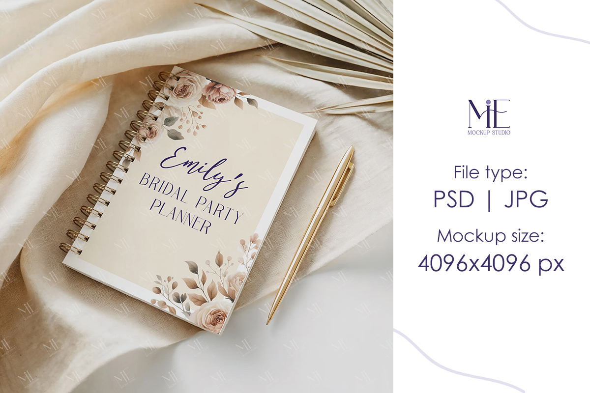 Spiral Notebook Mockup, Planner Mock, a Mockup by Mie Mockup Studio (Photo 2 of 7)
