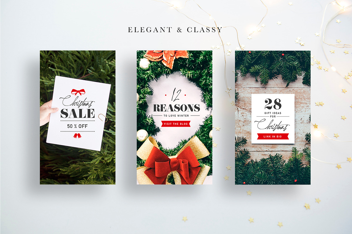 Classy Xmas INSTAGRAM STORY Pack, a Social Media Template by Marie T (Photo 6 of 9)