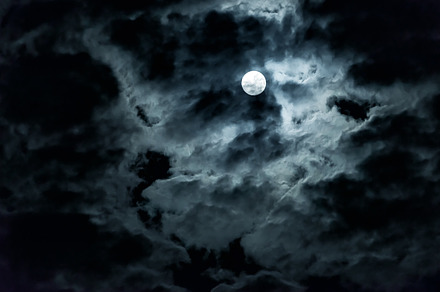 Mysterious night sky with full moon containing astrology, astronomy, and, a Nature Photo by Lopatin Photo