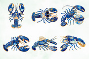 Pastel Summer Lobster Clipart, an Animal Illustration by Creative Art (Thumbnail 6 of 8)