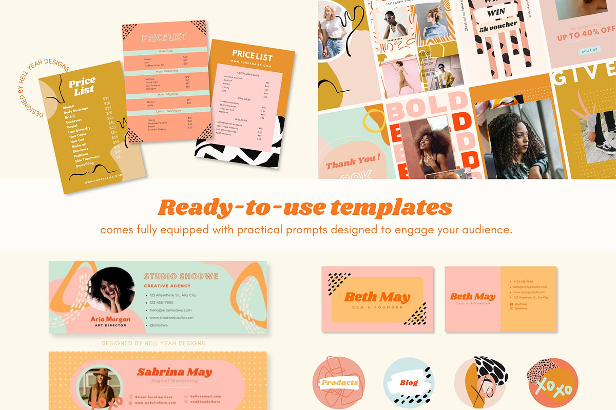 Bold & Bright Branding Starter Kit, a Branding & Logo Template by Hell Yeah Designs (Photo 10 of 18)