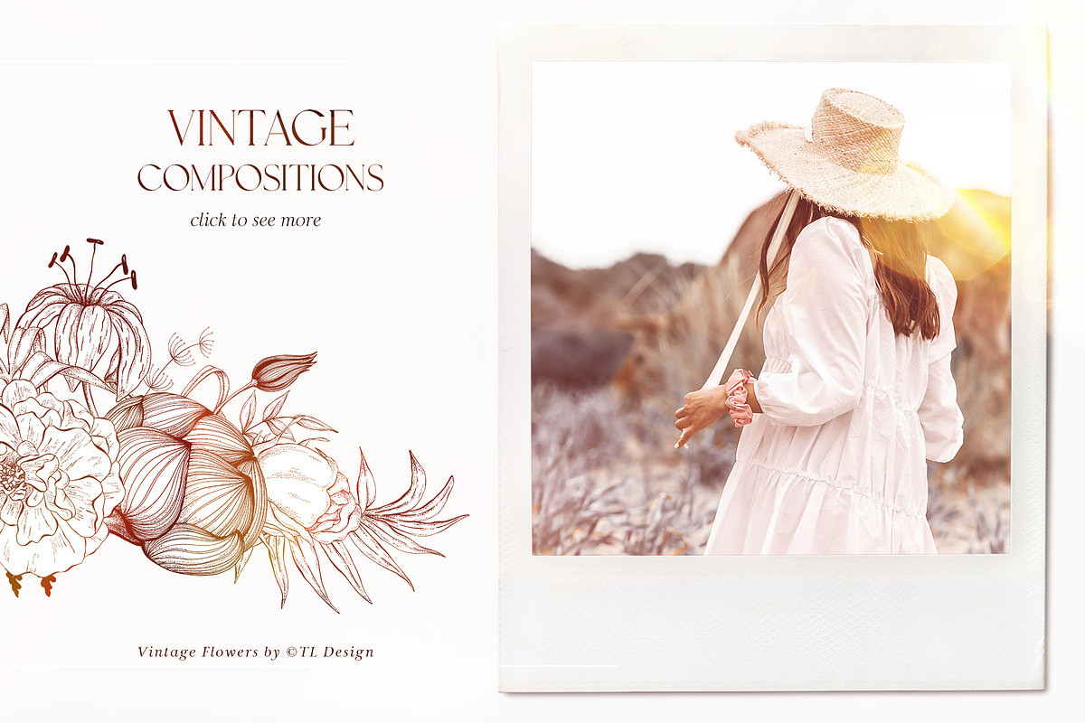 Vintage Flowers Collection, an Illustration by TL Design (Photo 6 of 8)