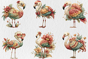 Whimsical Summer Flamingo Clipart, a Seasonal Illustration by Rose Art (Thumbnail 3 of 7)