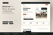 Real Estate Landing Page, an UI Kit Template by Pitchlook.Studio (Thumbnail 1 of 3)