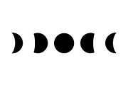 Moon Phases Silhouette Clipart, a Graphic by hafijul (Thumbnail 3 of 13)