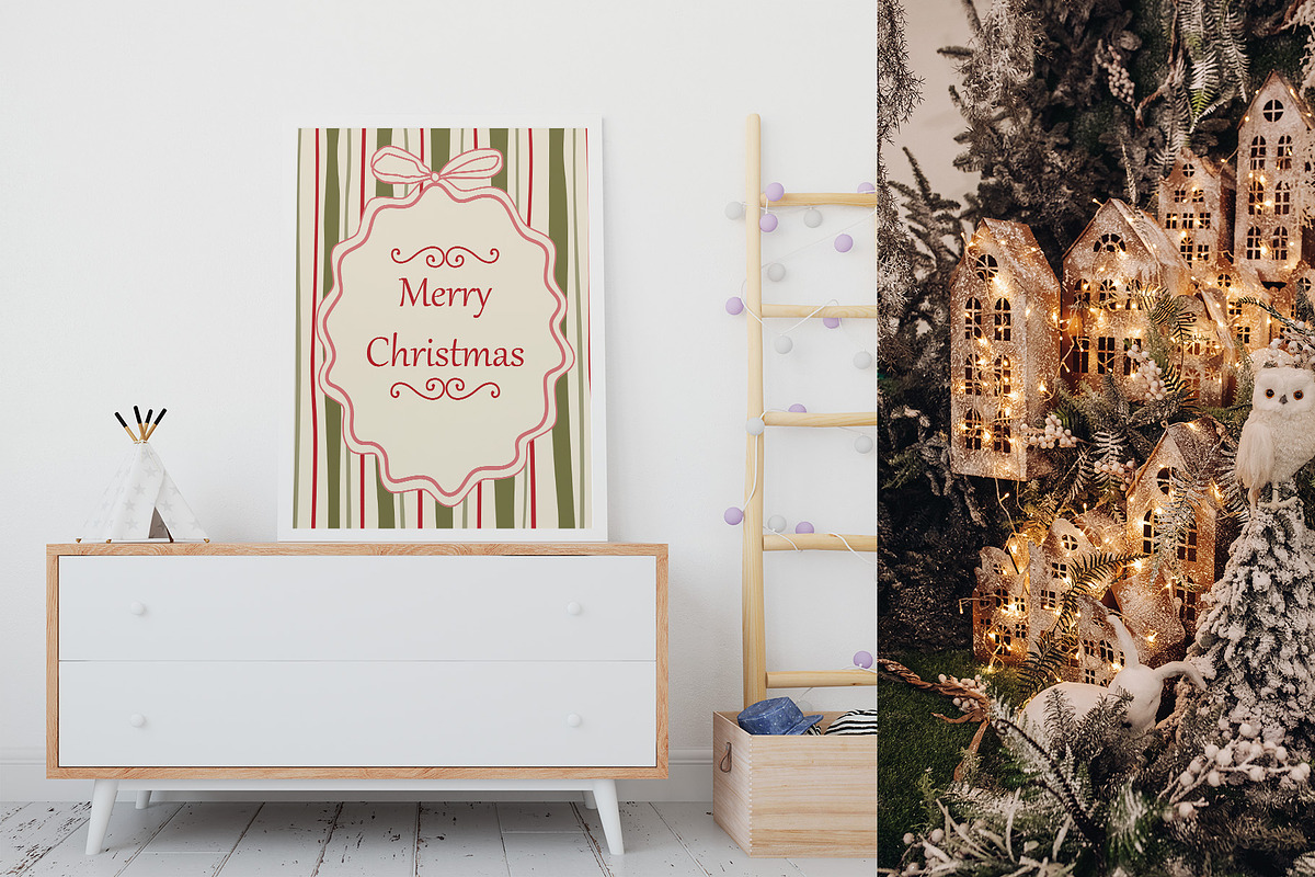 Vintage Christmas clipart & posters, an Object Graphic by Tani Kuzminka (Photo 3 of 13)