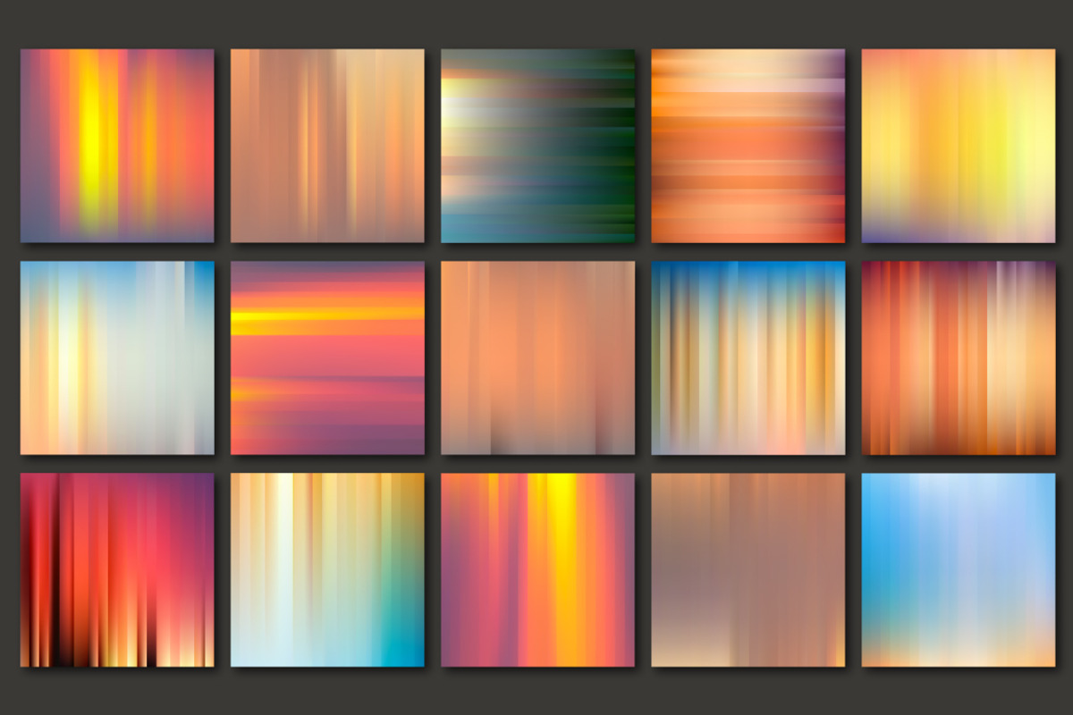Set of Striped Abstract Backgrounds preview 3