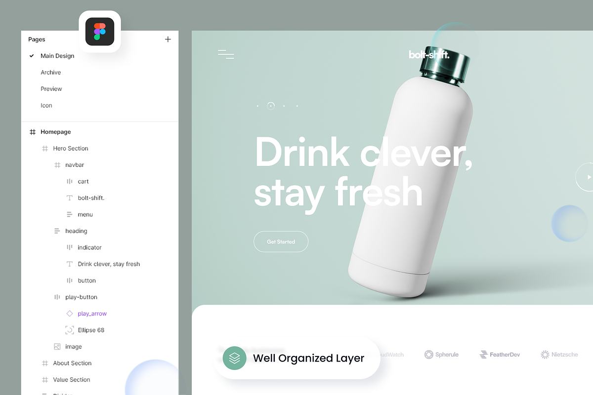 Bolt-Shift - Bottle Website, a Landing Page Template by SLAB! Design (Photo 3 of 4)