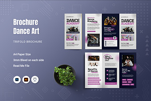 Dance Art Academy Trifold Brochure, a Brochure Template by Fannan Studio