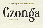 Gzonga - Retro Charm Serif, a Serif Font by Pandeka Studio (Thumbnail 1 of 9)