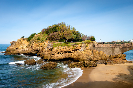 Rock of Basta and seaside in biarritz, a Nature Photo by GoodGoods