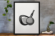 Golf Silhouette SVG, a Sport Illustration by newminddesign (Thumbnail 2 of 3)