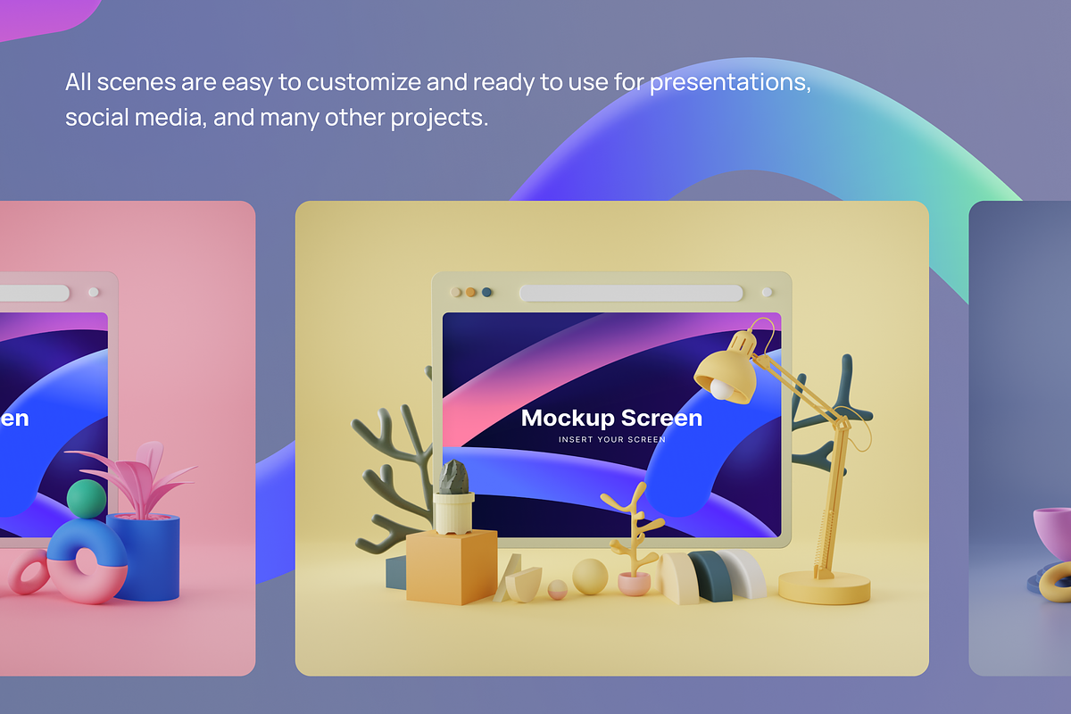 Webby - 3D Phone Scene Mockups, an Object 3D Model by Illustraly Design (Photo 4 of 7)