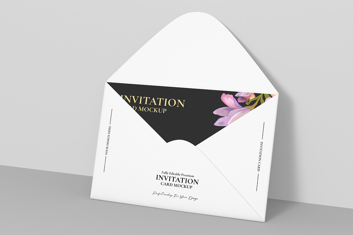 Editable Invitation Card Mockup, a Product Mockup by graphypix (Photo 1 of 4)