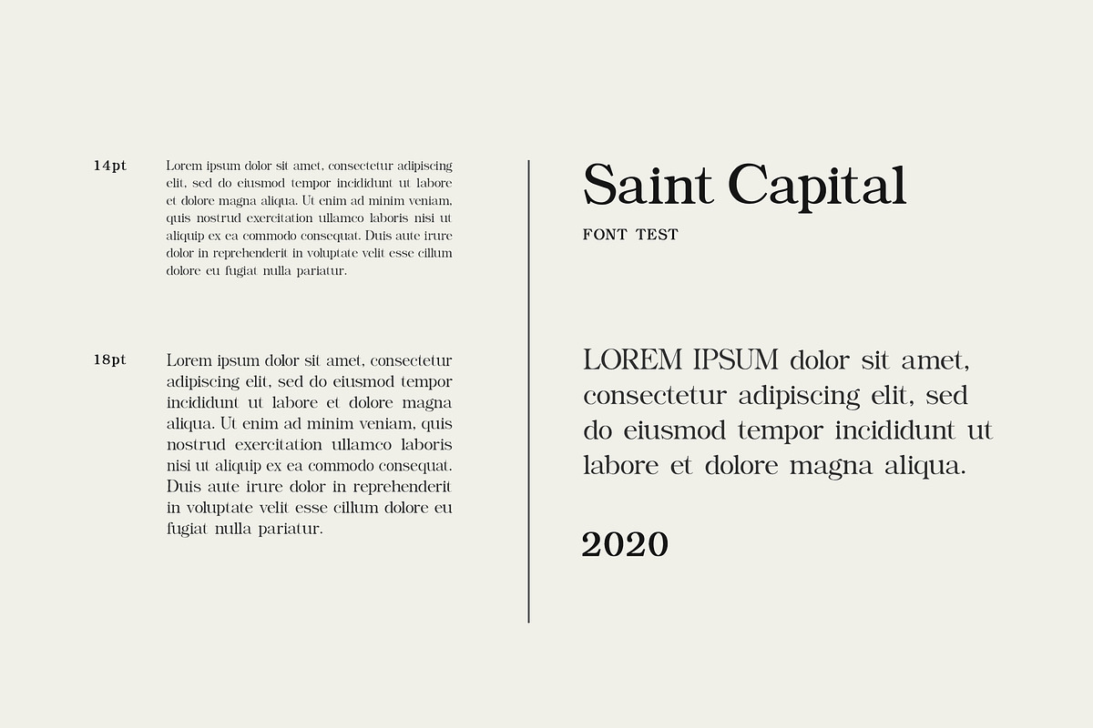 Saint Capital Modern Serif Typeface preview 3