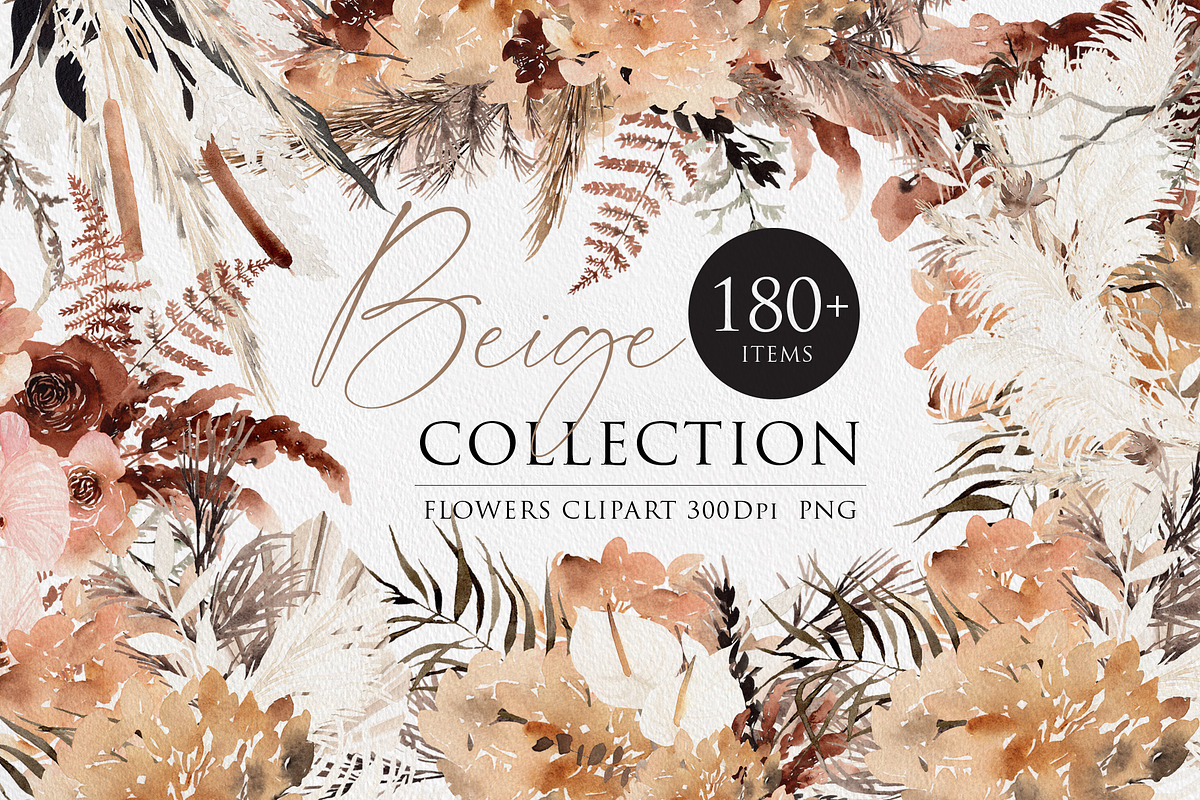 Watercolor Bundle -Beige Collection, an Illustration by Beigetime (Photo 1 of 9)