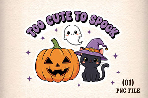 To Cute To Spook Halloween T-Shirts, an Illustration by DreamArtGraphic