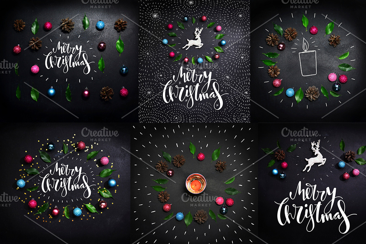 Merry Christmas  set., a Decorative Illustration by mikka_kika (Photo 3 of 6)