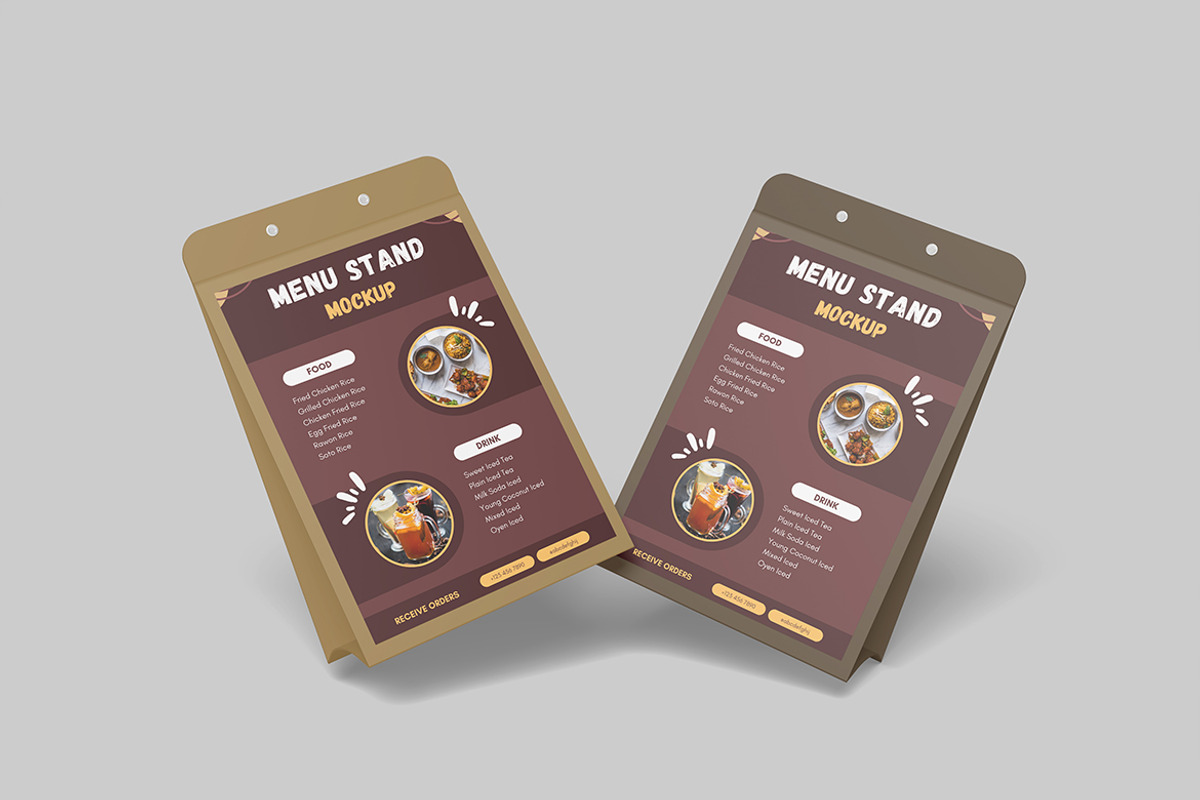 Menu Stand Mockup, a Mockup by DxSLEX (Photo 5 of 5)