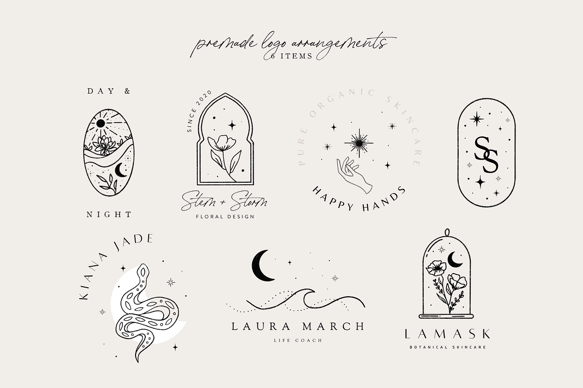 Celestial Magic Logo & Branding Art, a Texture Illustration by FEM Creative Studio (Photo 3 of 10)