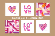 Greeting cards & pattern, a Card Template by Tkoko vectors & patterns (Thumbnail 1 of 7)