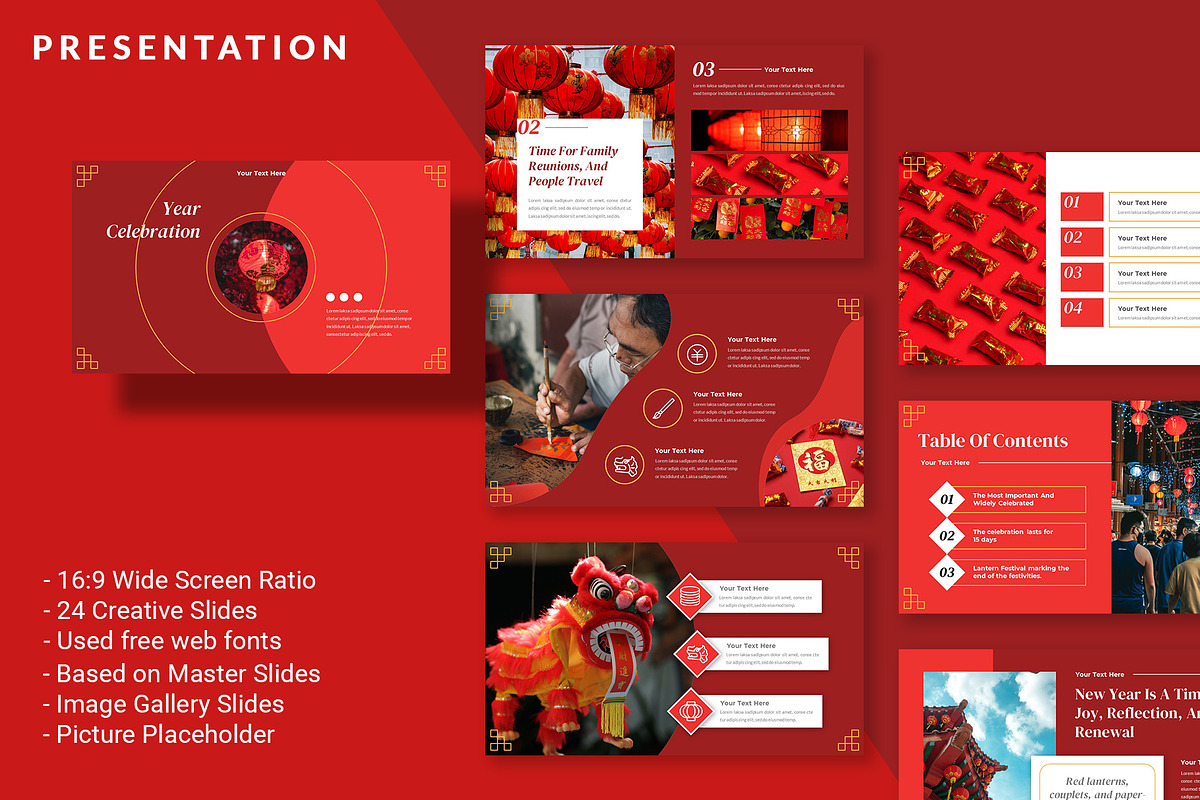 New Year Celebration Google Slides, a Presentation Template by Robs Daily Design (Photo 5 of 10)
