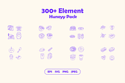 300+ Element Huneyy Pack, an Object Illustration by HunEyy (Thumbnail 7 of 11)