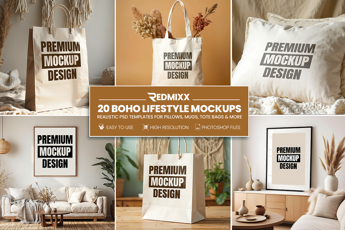 Boho Mockup Bundle, a Product Mockup by Redmixx Design (Photo 1 of 6)