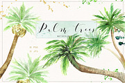 Palm tree. Watercolor clipart., an Illustration by LABFcreations (Thumbnail 5 of 5)