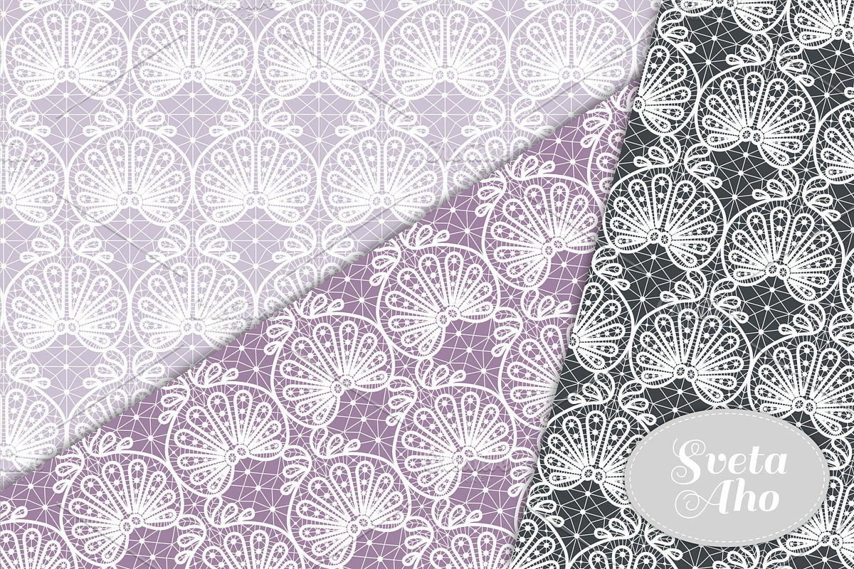 Fan Lace Seamless Patterns, a Pattern Graphic by Sveta Aho (Photo 5 of 7)